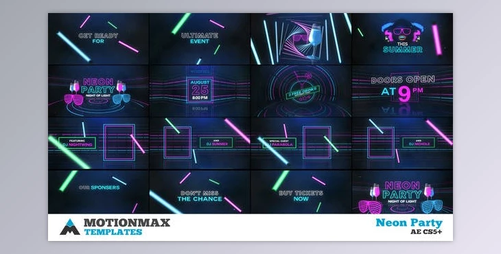 Download Neon Party – Summer Party 06 (Videohive 22450820) - AE Project