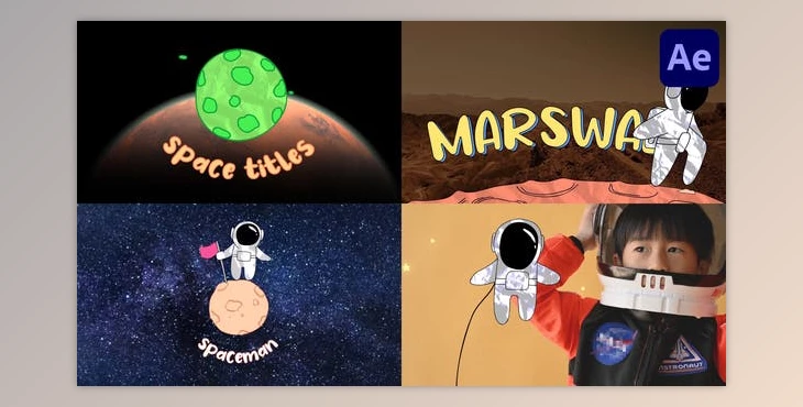 Download Space And Spaceman Titles for After Effects (Videohive 46212228) - AE Project