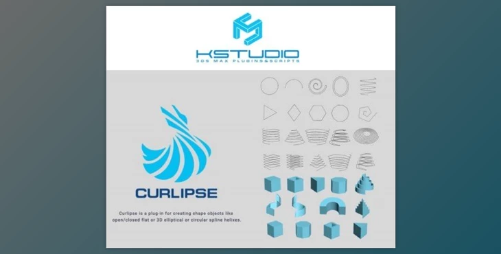 Download 3d-kstudio Curlipse 1.0.33.23 for 3ds Max 2017 – 2024