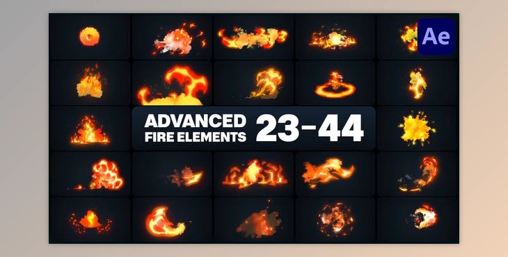 Download Advanced Fire Elements for After Effects (Videohive 46302571) - AE Project