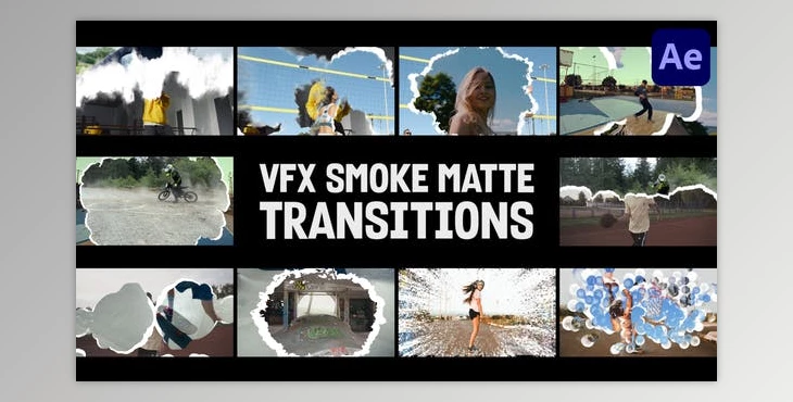 Download VFX Smoke Matte Transitions for After Effects (Videohive 46324518) - AE Project