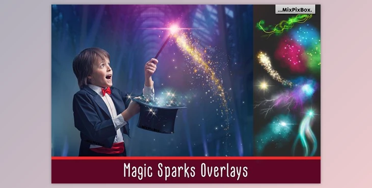 Download Magic Sparks Overlays CreativeMarket - 5326473