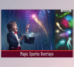 Download Magic Sparks Overlays CreativeMarket - 5326473