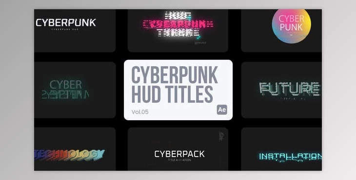 Download Cyberpunk HUD Titles 05 for After Effects (Videohive 45232948) - AE Project