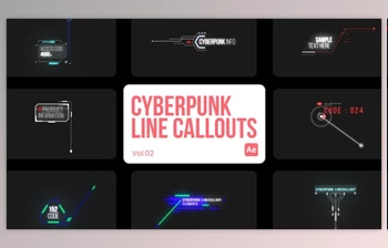Download Cyberpunk <span class='badge badge-warning'>Line</span> Callouts 02 for <span class='badge badge-warning'>After</span> Effects (Videohive 45211138) - AE Project