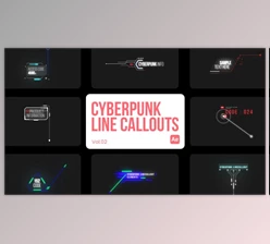 Download Cyberpunk Line Callouts 02 for After Effects (Videohive 45211138) - AE Project