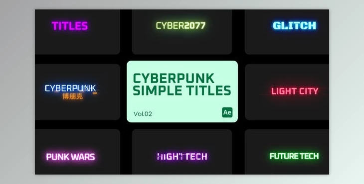 Download Cyberpunk Simple Titles 02 for After Effects (Videohive 45211171) - AE Project