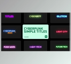 Download Cyberpunk Simple Titles 02 for After Effects (Videohive 45211171) - AE Project