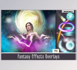 Download Fantasy Effects Overlays CreativeMarket - 5214308