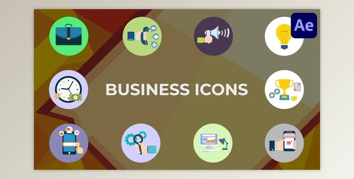 Download Animated Business Icons for After Effects (Videohive 45973444) - AE Project