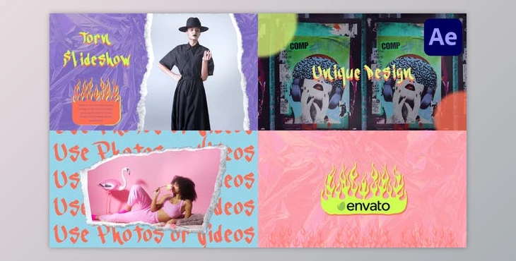 Download Torn Slideshow for After Effects (Videohive 46348016) - AE Project