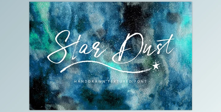 Download Star Dust Font & watercolor textures 2005572