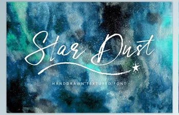 Download Star Dust <span class='badge badge-warning'>Font</span> & watercolor textures 2005572