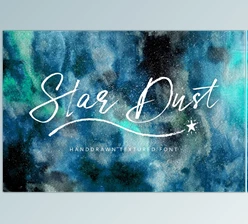 Download Star Dust Font & watercolor textures 2005572