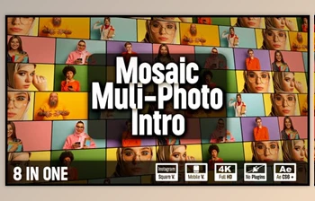 Download Mosaic <span class='badge badge-warning'>Multi</span>-Photo Intro (Videohive 40655053) - AE Project