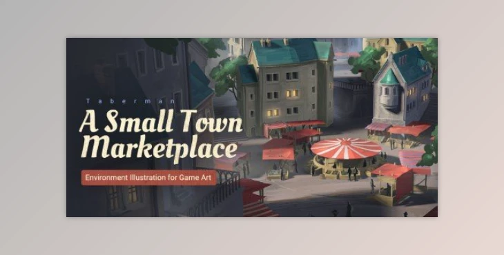 Download Wingfox – Environment Illustration for Game Art – A Small Town Marketplace with Erik Taberman
