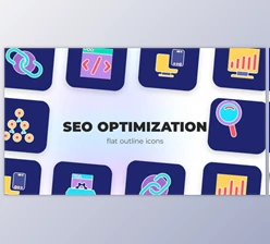 Download SEO optimization – Flat Outline Icons (Videohive 45848035) - AE Project