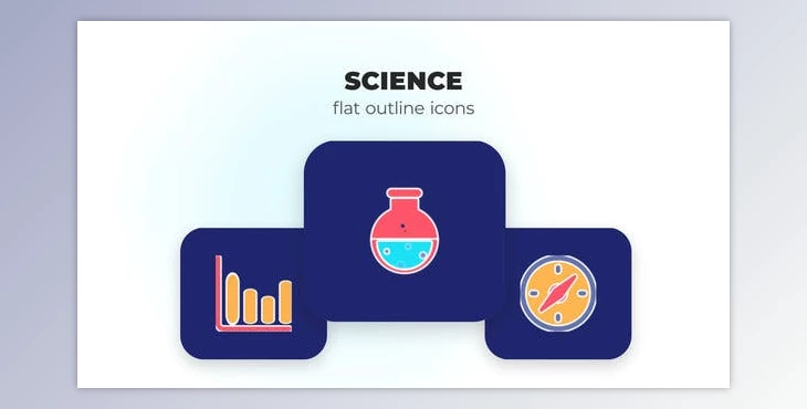 Download Science – Flat Outline Icons (Videohive 45847985) - AE Project