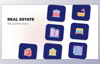 Download <span class='badge badge-warning'>Real</span> Estate – Flat Outline Icons (<span class='badge badge-warning'>Videohive</span> 45847877) - AE <span class='badge badge-warning'>Project</span>
