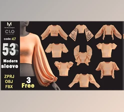Download Artstation – 53 Sleeves Models (ZPRJ, FBX, OBJ, MTL)