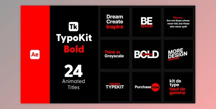 Download Typo Kit Bold Titles for After Effects (Videohive 44479887) - AE Project