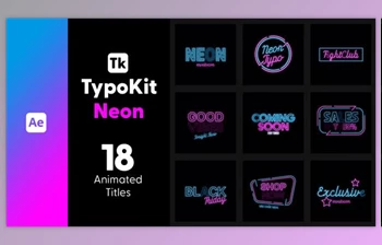 Download Typo <span class='badge badge-warning'>Kit</span> Neon Titles for After Effects (Videohive 44505279) - AE Project