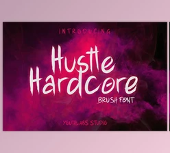 Download Hustle Hardcore – Brush Font 3774259