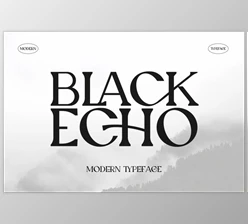 Download Black Echo Modern Ligature Font