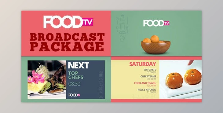 Download Food TV Broadcast Package (Videohive 7952395) - AE Project