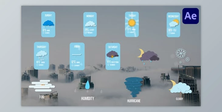 Download Weather Forecast Titles for After Effects (Videohive 46324440) - AE Project