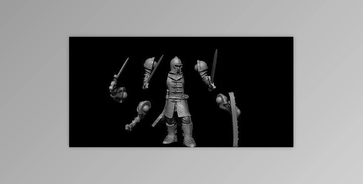 Download Keying For Modular 3D Printable Miniatures In Zbrush