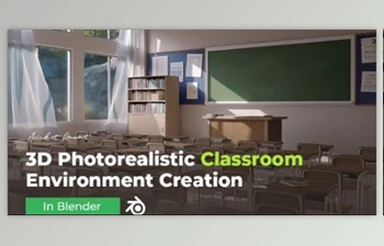 Download <span class='badge badge-warning'>Wingfox</span> – 3D Photorealistic Classroom Environment Creation in Blender