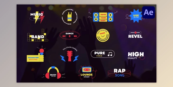 Download Modern Music Titles for After Effects (Videohive 46868596) - AE Project