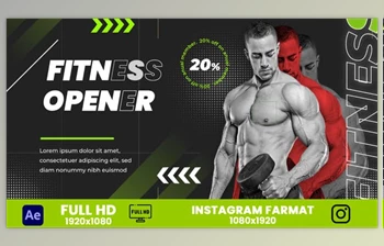 Download <span class='badge badge-warning'>Fitness</span> Opener (Videohive 46649087) - AE Project