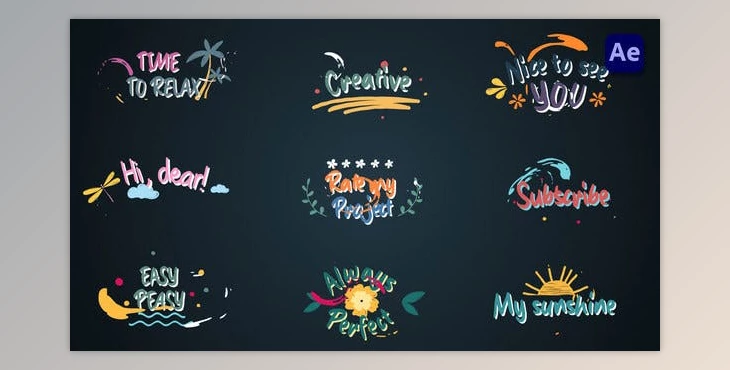 Download Colorful Lyric titles #2 [After Effects] (Videohive 46567111) - AE Project