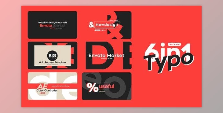 Download Typo Scene 6 in 1 (Videohive 46848457) - AE Project