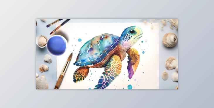 Download Dive into Watercolor: Paint Expressive Turtles with Harmonious Colors