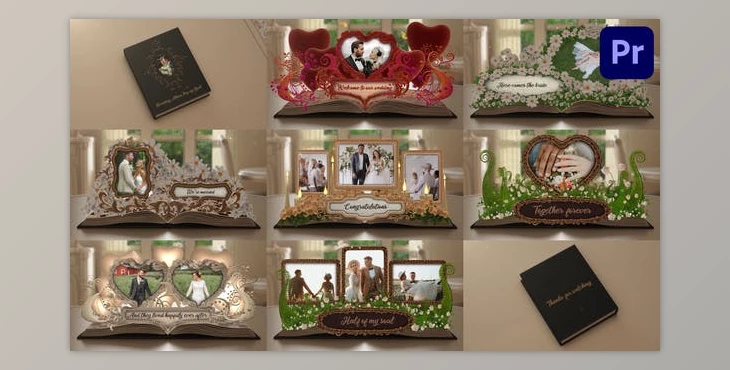Download Wedding Album Pop Up Book for Premiere Pro (Videohive 46835739)