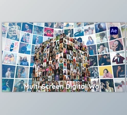 Download Multi Screen Digital Wall (Videohive 46235534) - AE Project