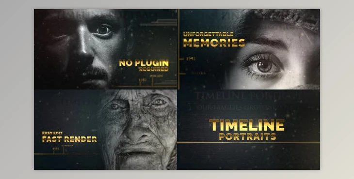 Download Timeline Portraits Slideshow (Videohive 43650097)