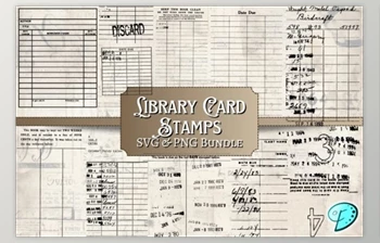 Download <span class='badge badge-warning'>Library</span> Card Stamps SVG & PNG Bundle