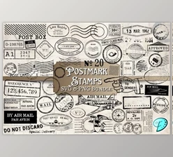 Download 100 Postmark Stamps SVG and PNG Bundle