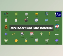 Download Animated 3D Icons for After Effects (Videohive 46967970) - AE Project