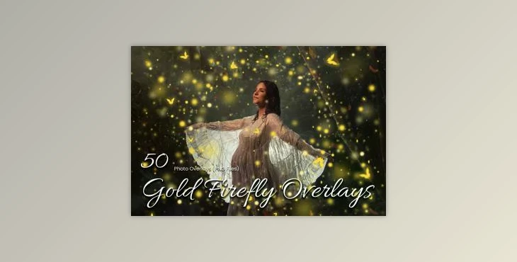 Download 50 Gold Firefly Photoshop Overlays