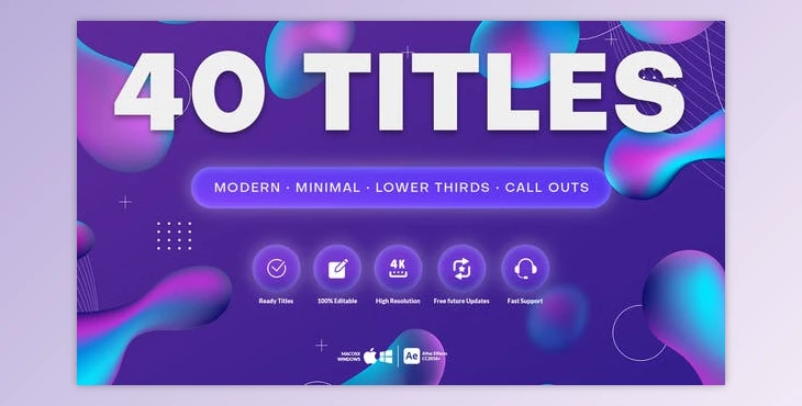 Download 40 Motion Titles (Videohive 47121062) - AE Project