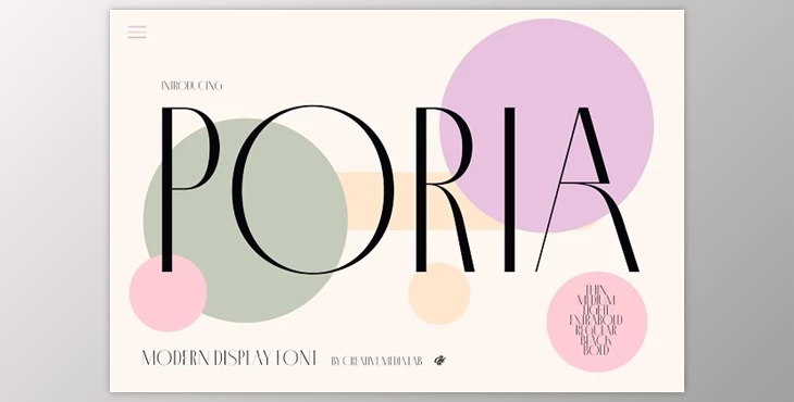 Download Poria – Modern Display Font