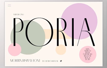 Download Poria – Modern <span class='badge badge-warning'>Display</span> <span class='badge badge-warning'>Font</span>