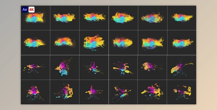 Download Water Colour Elements V2 (Videohive 42978877) - AE Project