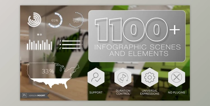 Download 1100+ Infographic | MOGRT (Videohive 42098830) - PR Project