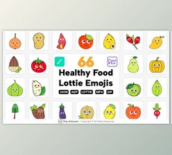 Download Healthy Food Lottie Emojis (Videohive 47153299) - AE Project